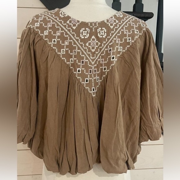 FREE PEOPLE JONI EMBROIDERED TOP NWOT sz XL - Picture 5 of 7